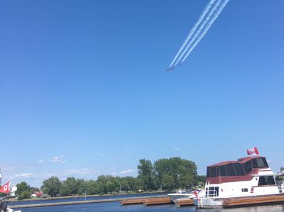 Watching the Trenton Air Show from the marina