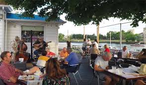 Outdoor dining at Fish Camp